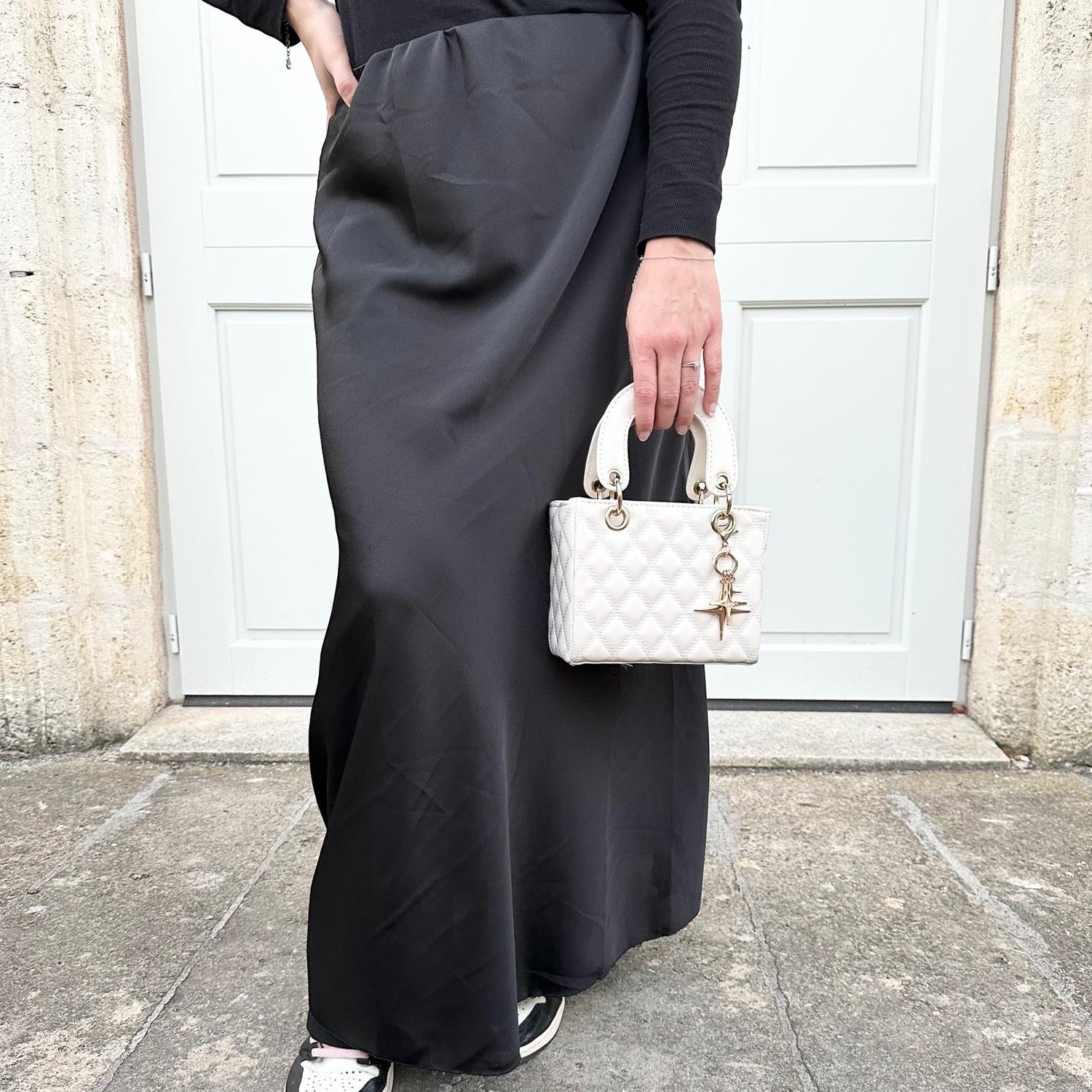 Jupe satinée fluide