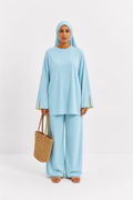 Burkini Amara 3 pièces bicolore azur/ jaune