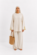 Burkini Amara 3 pièces bicolore beige/ jaune