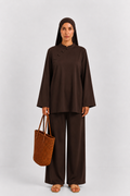 Burkini Naya chocolat 3 pièces Boutons
