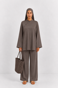 Burkini Naya taupe 3 pièces Boutons