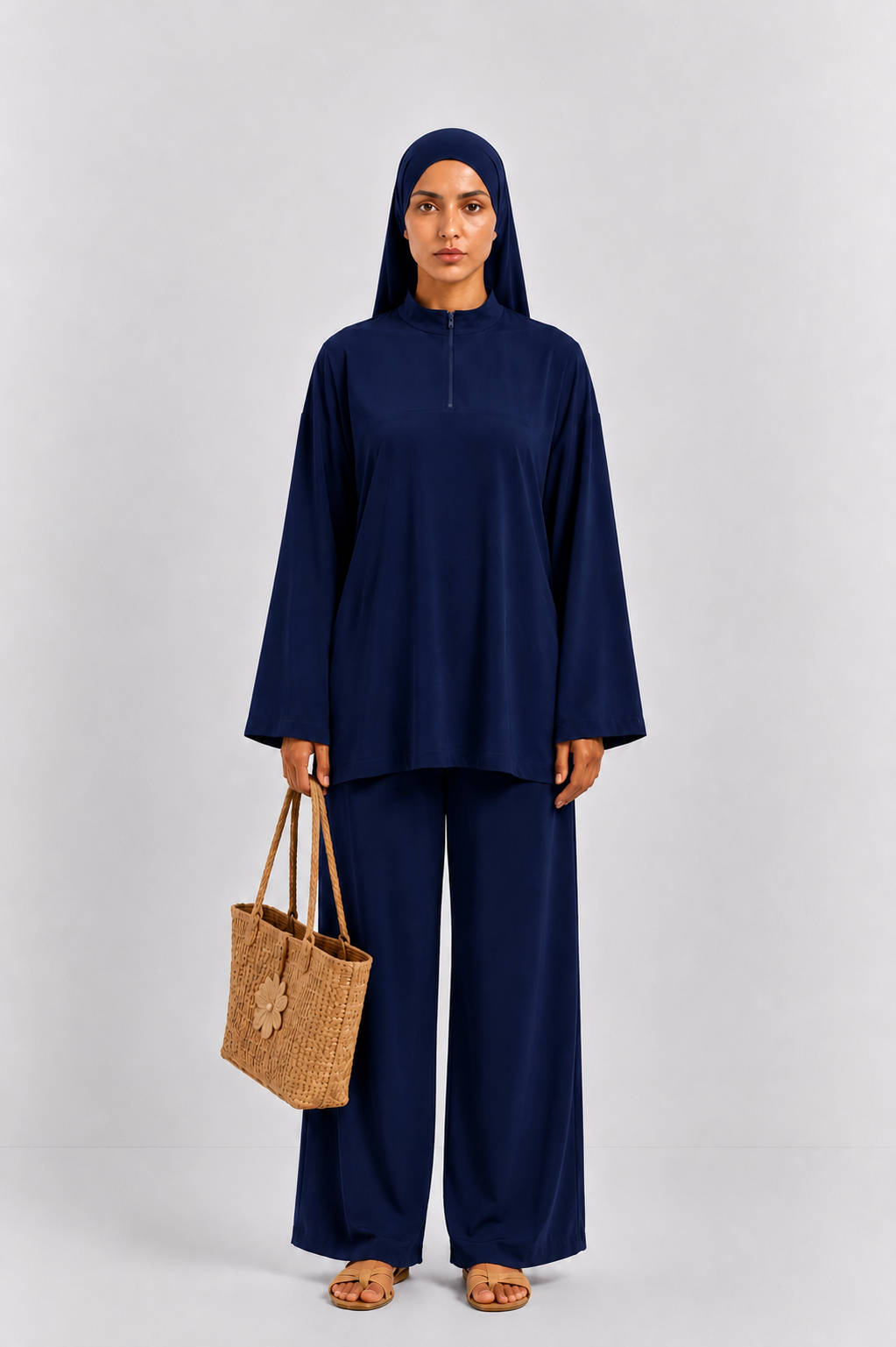 Burkini Aya 3 pièces zip II marine