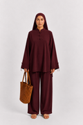 Burkini Esmeralda bordeaux 3 pièces