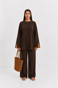 Burkini Amara 3 pièces bicolore choco/orange