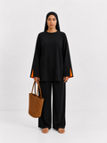Burkini Amara 3 pièces bicolore noir/orange