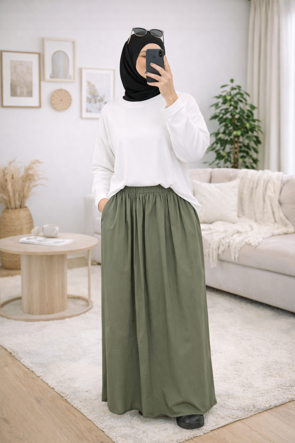 Jupe Longue Plissée coton