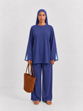 Burkini Amara 3 pièces bicolore bleu foncé / bleu ciel