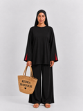 Burkini Amara 3 pièces bicolore noir/ rouge