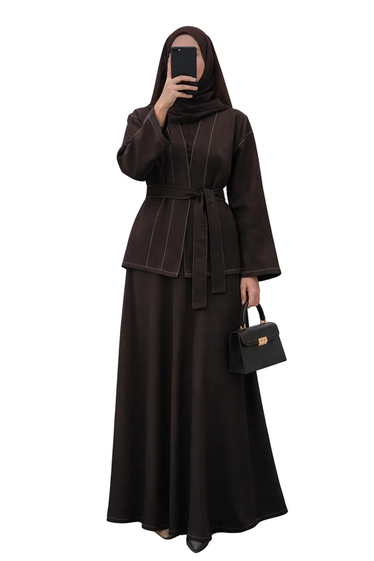 Ensemble Jupe jean chocolat