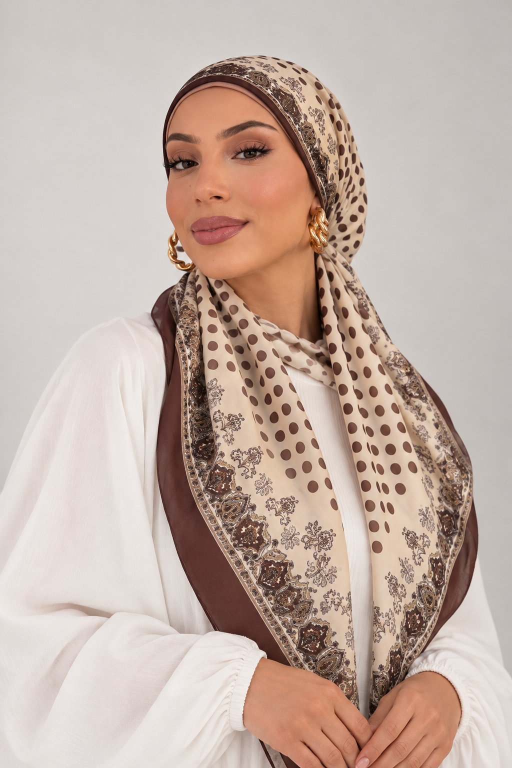 Hijab élastique pois