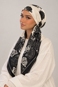 Hijab élastique black rose