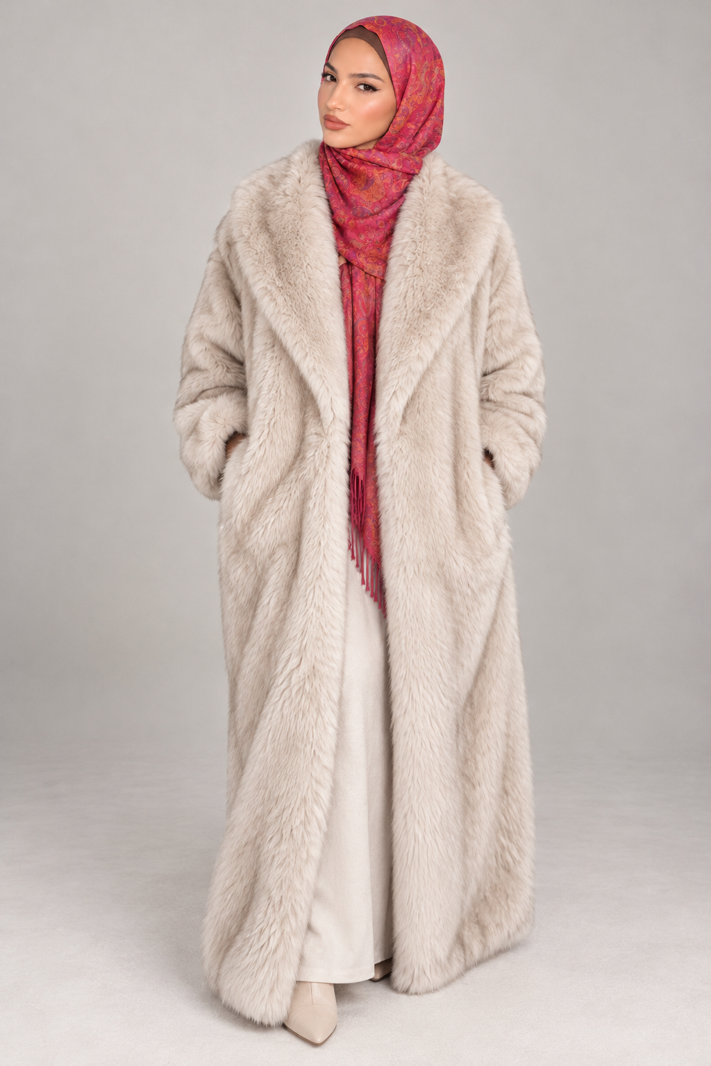 Manteau fausse fourrure premium