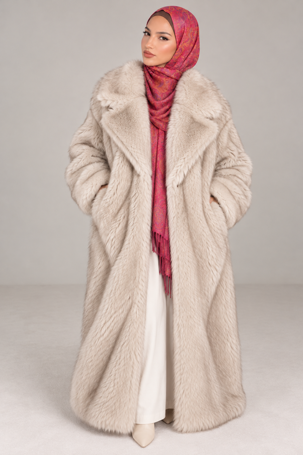 Manteau fausse fourrure premium