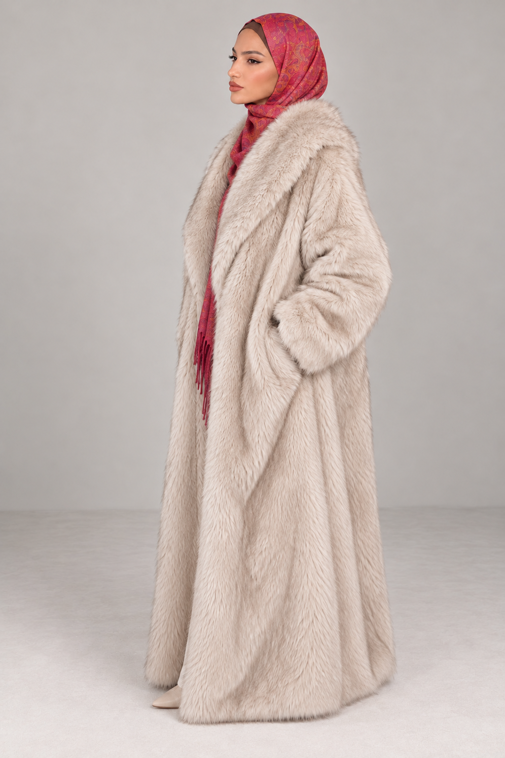 Manteau fausse fourrure premium