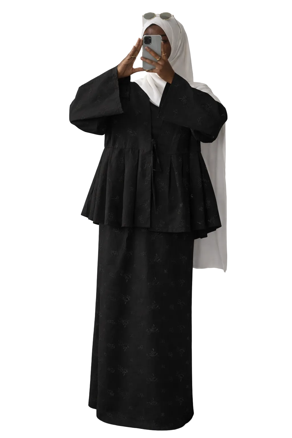 Ensemble Jupe doublé brodé